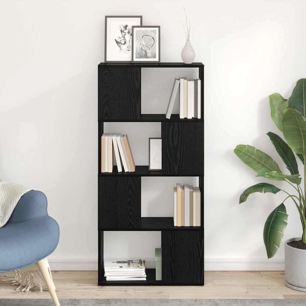 Riiul Must tamm Tehispuit 60 x 24 x 124 cm Stiilne riiul