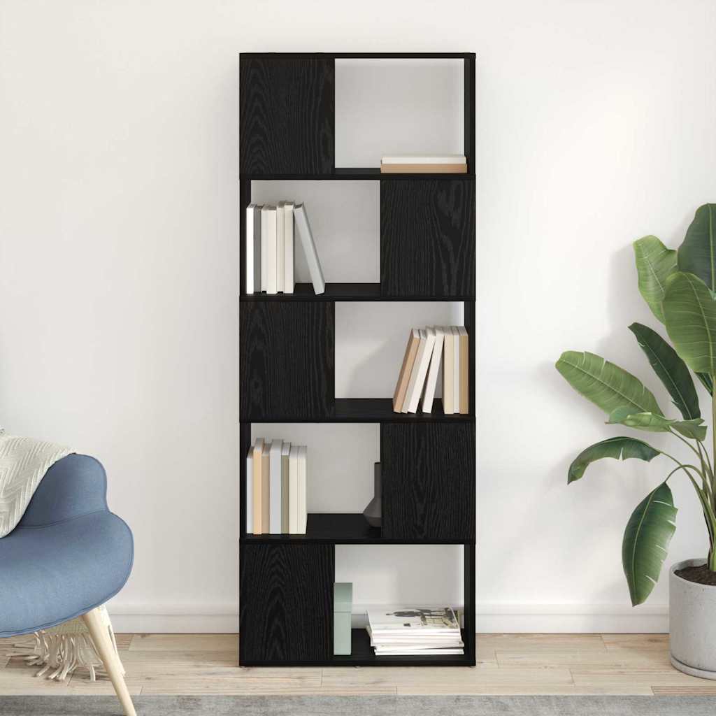 Riiul Must tamm Tehispuit 60 x 24 x 155 cm Must tamm riiul