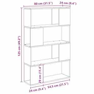 Sestava TV skříněk 80 x 24 x 125 cm Hnědá Kompozitní dřevo - obrázek 11