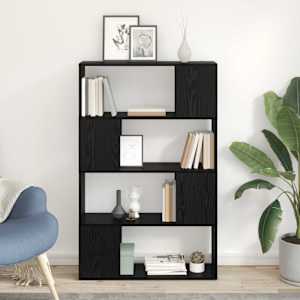 Komplet TV omaric Črna 80 x 24 x 125 cm Konstruiran les