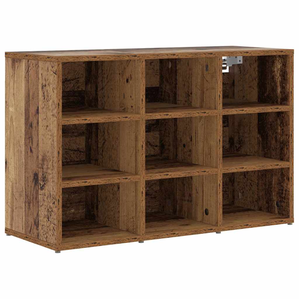 Kenkäkaappi hyllyllä Vanha puu 52.5 x 30 x 50 cm Tekninen puu