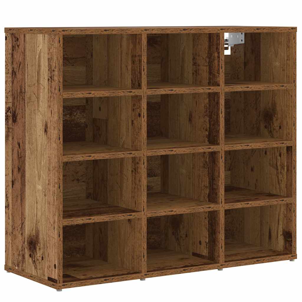 Kenkäkaappi hyllyllä Vanha puu 52.5 x 30 x 50 cm Tekninen puu