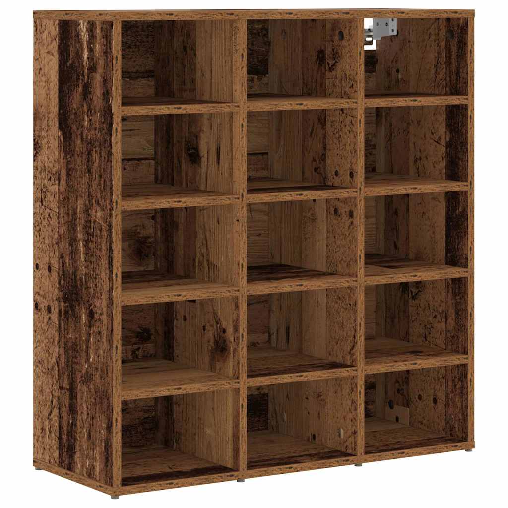 Kenkäkaappi hyllyllä Vanha puu 52.5 x 30 x 50 cm Tekninen puu
