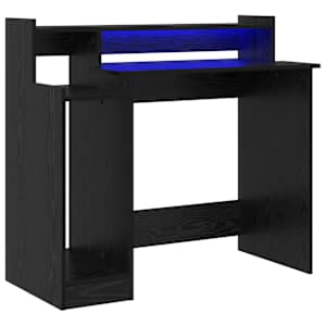 Stůl s policí Černý dub 97 x 45 x 90 cm kompozitní dřevo - obrázek 2