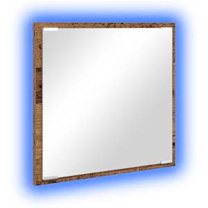 vidaXL LED vannitoa peegel Vana puit 40 x 37 x 8.5 cm Tehispuit