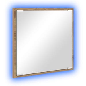 vidaXL LED vannitoa peegel K&auml;sit&ouml;&ouml;puu 40 x 37 x 8.5 cm Tehispuit