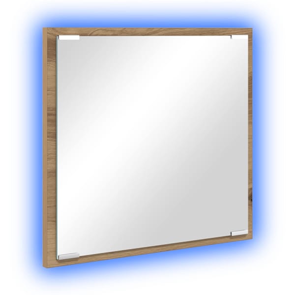vidaXL LED vannitoa peegel K&auml;sit&ouml;&ouml;puu 40 x 37 x 8.5 cm Tehispuit