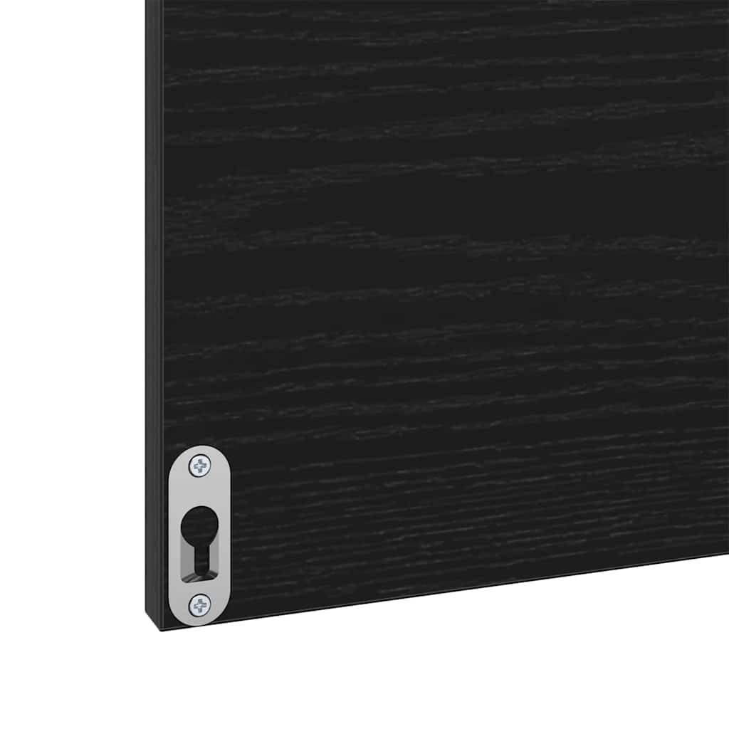 Sada koupelnového nábytku 2 pcs Černý dub Skládané dřevo a kov - obrázek 14