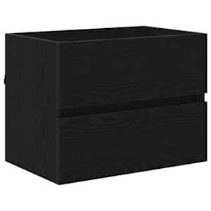 Sada koupelnového nábytku 2 pcs Černý dub Skládané dřevo a kov - obrázek 7