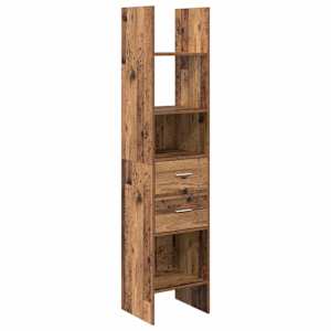 vidaXL Raamaturiiul 2 tasandit 40 x 35 x 180 cm Tehispuit Vana puit