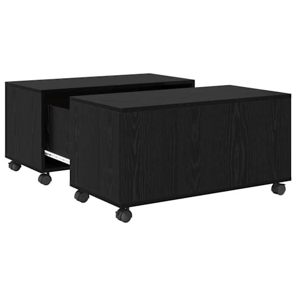 vidaXL Kohvilaud Must tamm 75 x 75 x 38 cm Tehispuit