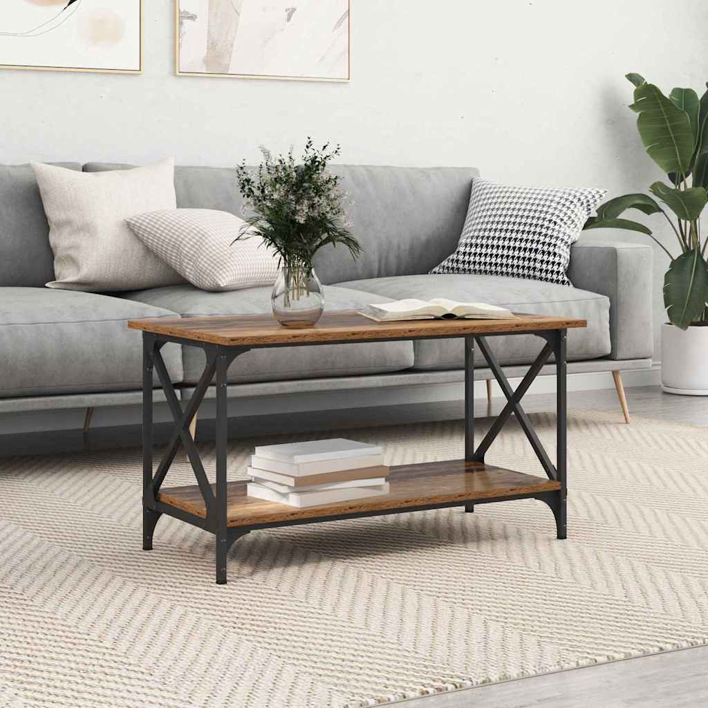 vidaXL Masă de cafea Lemn vechi 80 x 45 x 45.5 cm Lemn compozit