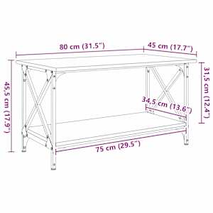 Konferenční stolek Staré dřevo 80 x 45 x 45.5 cm - obrázek 10