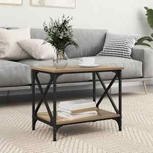 Stranska miza Umetni hrast 55 x 38 x 45 cm Konstruiran les