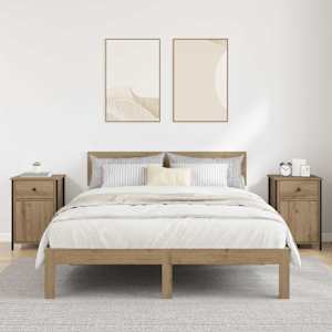 Noční skříňka se zásuvkou 2 pcs Artisanový dub 40 x 42 x 60 cm - obrázek 4