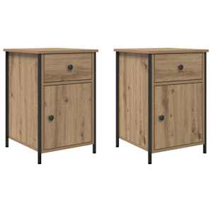 Noční skříňka se zásuvkou 2 pcs Artisanový dub 40 x 42 x 60 cm - obrázek 2