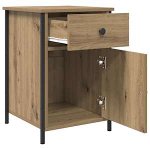 Noční skříňka se zásuvkou 2 pcs Artisanový dub 40 x 42 x 60 cm - obrázek 6