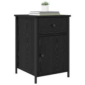 Noční skříňka 2 pcs Černý dub 40 x 42 x 60 cm kompozitní dřevo - obrázek 3