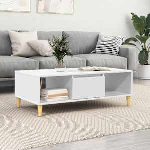 Konferenční stolek Bílá 102 x 55 x 35 cm kompozitní dřevo
