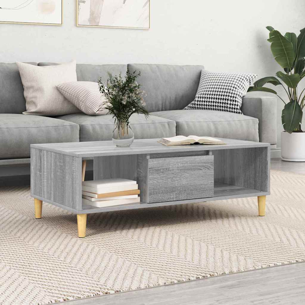 със съхранение с врата Сив сонома 103.5 x 60 x 35 см Инженерно дърво
