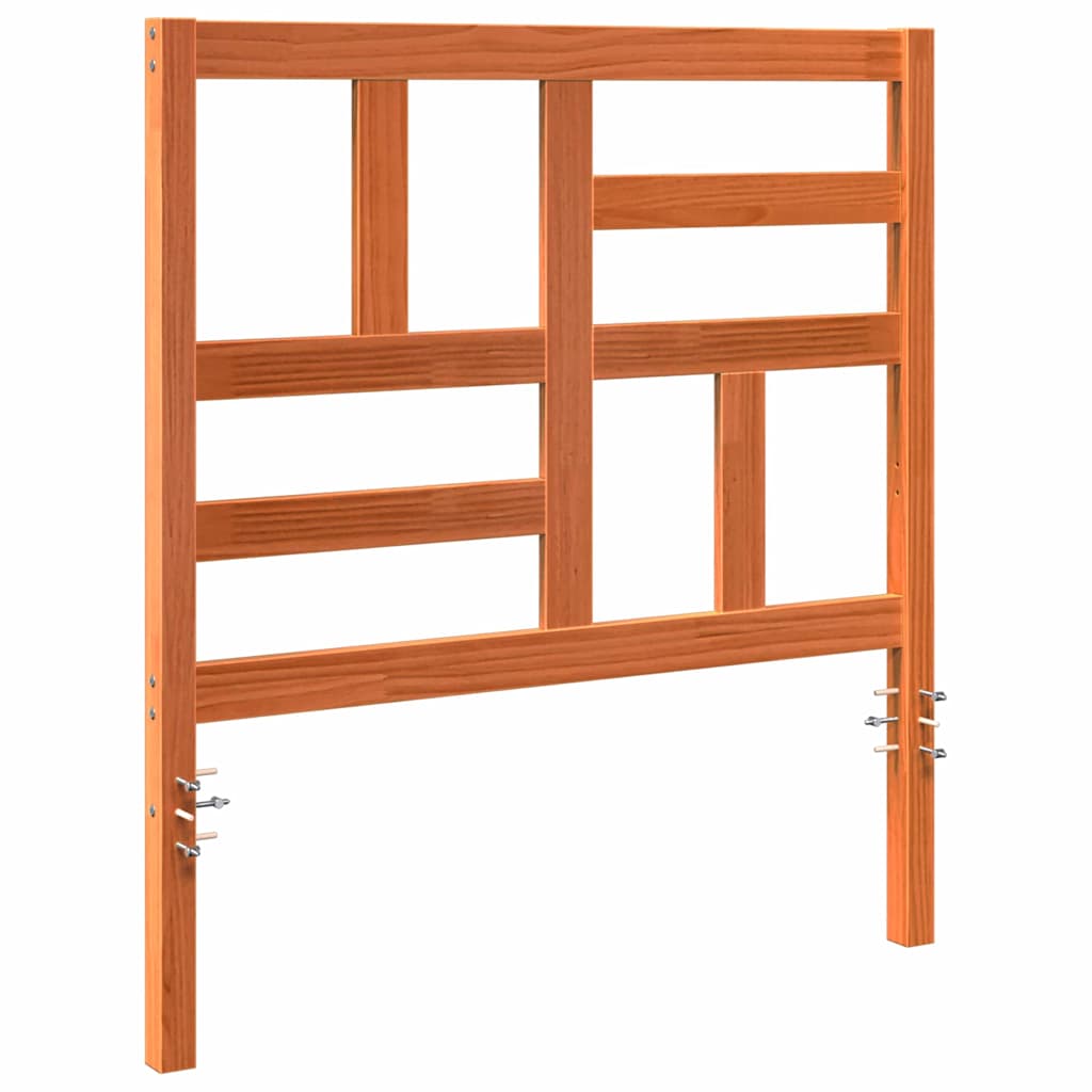  vidaXL Ágyszerkezet Fejtámla fejtámlával Viaszbarna 80.5 x 4 x 104 cm akciós termékkép 1