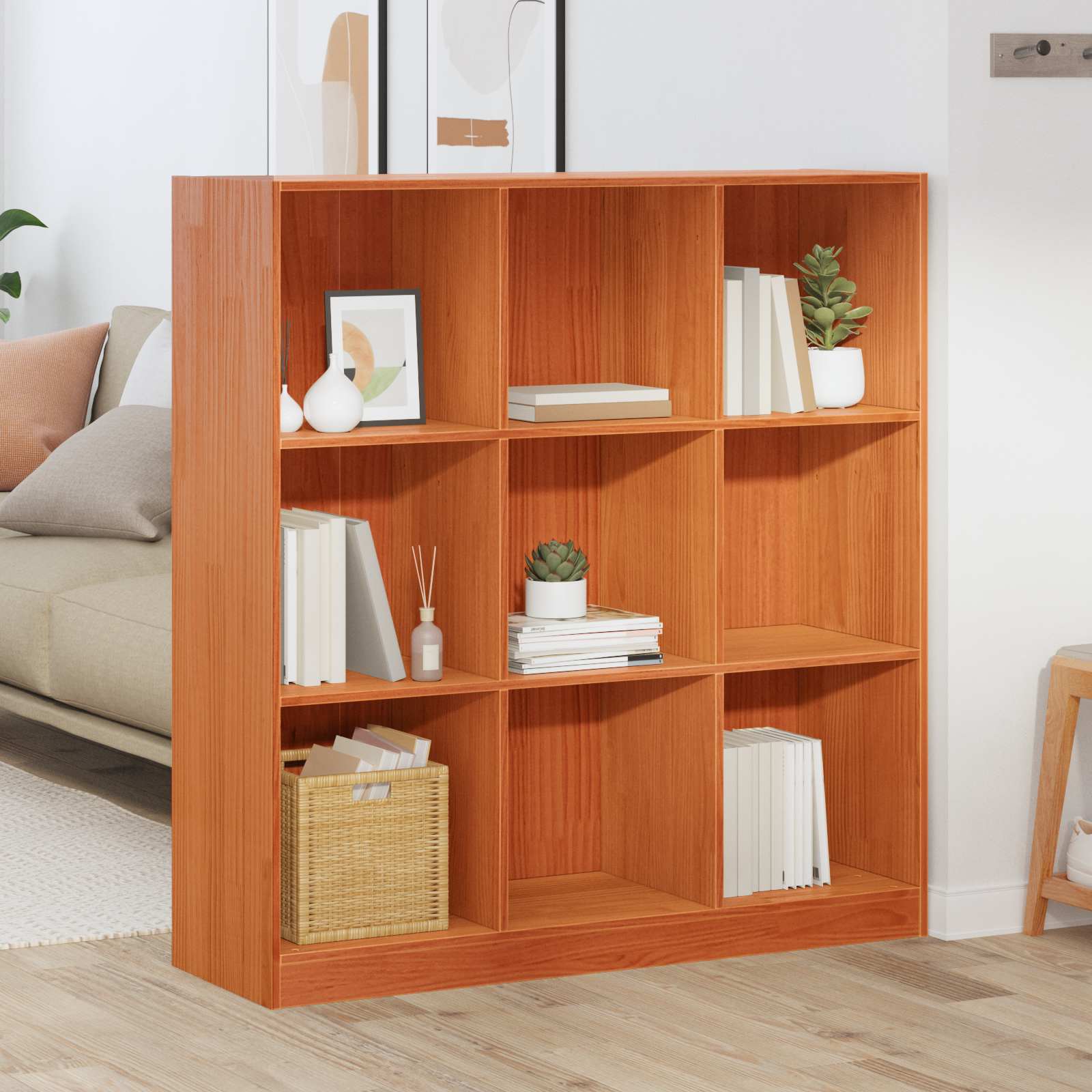 Boekenkast Wasbruin 104 x 33 x 110 cm Massief grenenhout