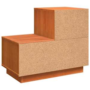 Noční skříňka se zásuvkou 2 pcs Voskově hnědá 60 x 34 x 51 cm - obrázek 10