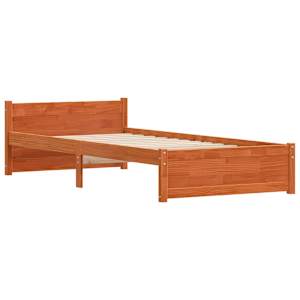 Rám postele s čelo Voskově hnědá 205.5 x 95.5 x 51 cm - obrázek 4