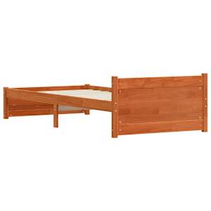 Rám postele s čelo Voskově hnědá 205.5 x 95.5 x 51 cm - obrázek 7