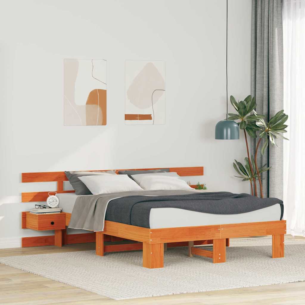 Voodi raam sahtliga Pruun 135 x 190 cm