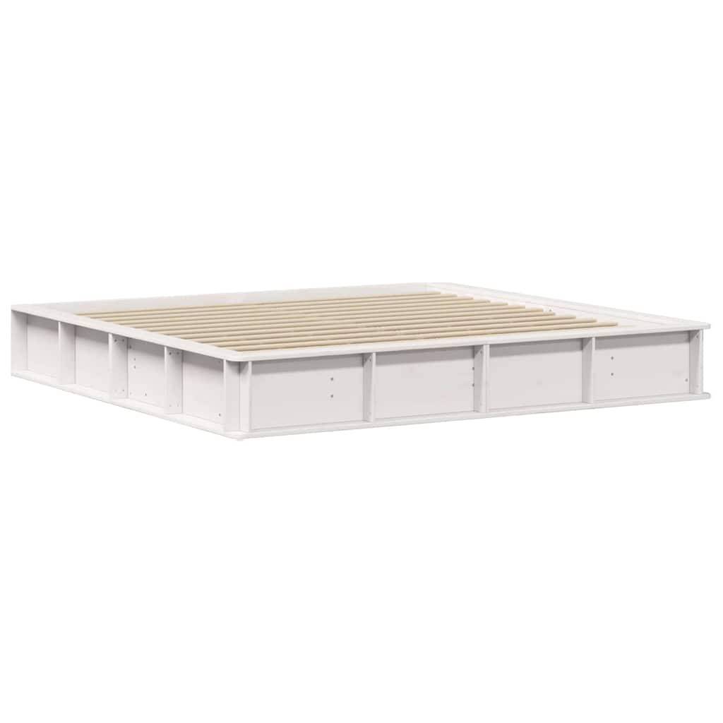  vidaXL Ágykeret tárolóval Fehér 200 x 200 cm faszínű akciós termékkép 1