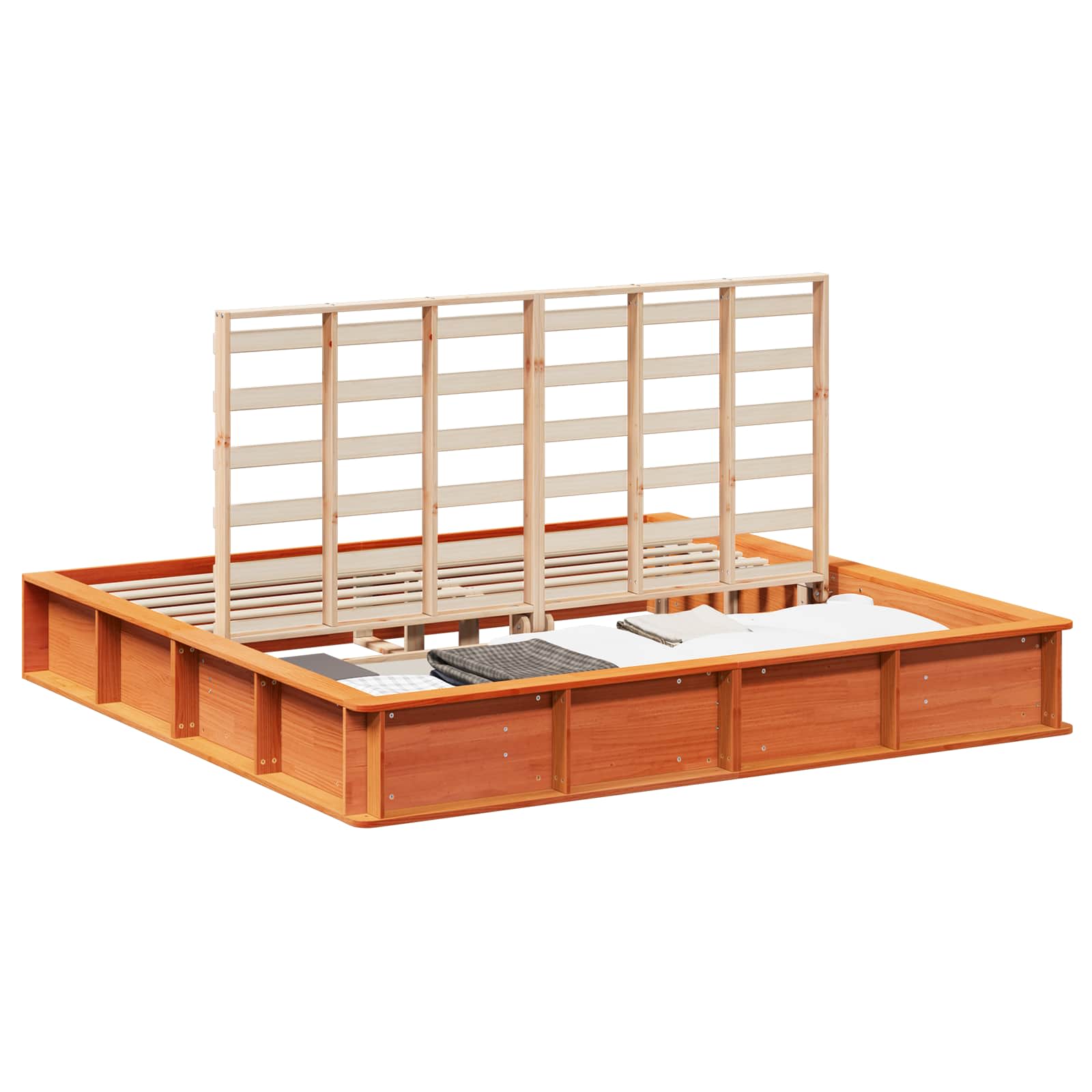 Voodi raam Vahapruun 180 x 200 cm Tahke mänd 86 Kõik vajalik sinu aeda ja koju! Voodi raam Vahapruun 180 x 200 cm Tahke mänd - Image 2