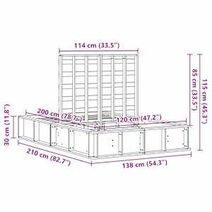 Rám postele Bílá 120 x 200 cm Masivní borové dřevo - obrázek 12