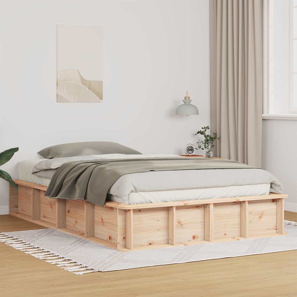 Voodi raam ladustamisega Pruun 120 x 190 cm puit