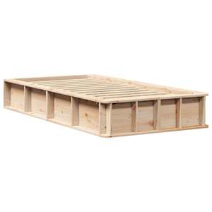 Rám postele Hnědá 100 x 200 cm Masivní borové dřevo - obrázek 4