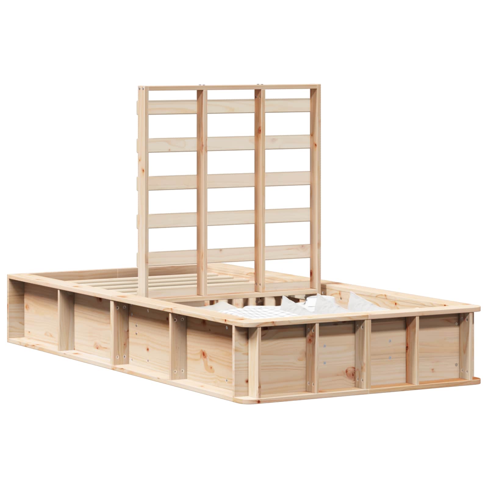 Voodi raam Pruun 90 x 200 cm Tahke mänd 128 Kõik vajalik sinu aeda ja koju! Voodi raam Pruun 90 x 200 cm Tahke mänd - Image 2