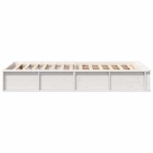 Rám postele Bílá 90 x 200 cm Masivní borové dřevo - obrázek 6