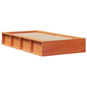 Rám postele Voskově hnědá 90 x 200 cm Masivní borové dřevo - obrázek 7