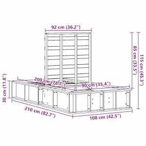 Rám postele Voskově hnědá 90 x 200 cm Masivní borové dřevo - obrázek 12