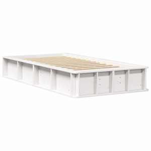 Rám postele Bílá 80 x 200 cm Masivní borové dřevo - obrázek 4
