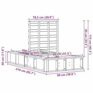 Rám postele Voskově hnědá 80 x 200 cm Masivní borové dřevo - obrázek 12
