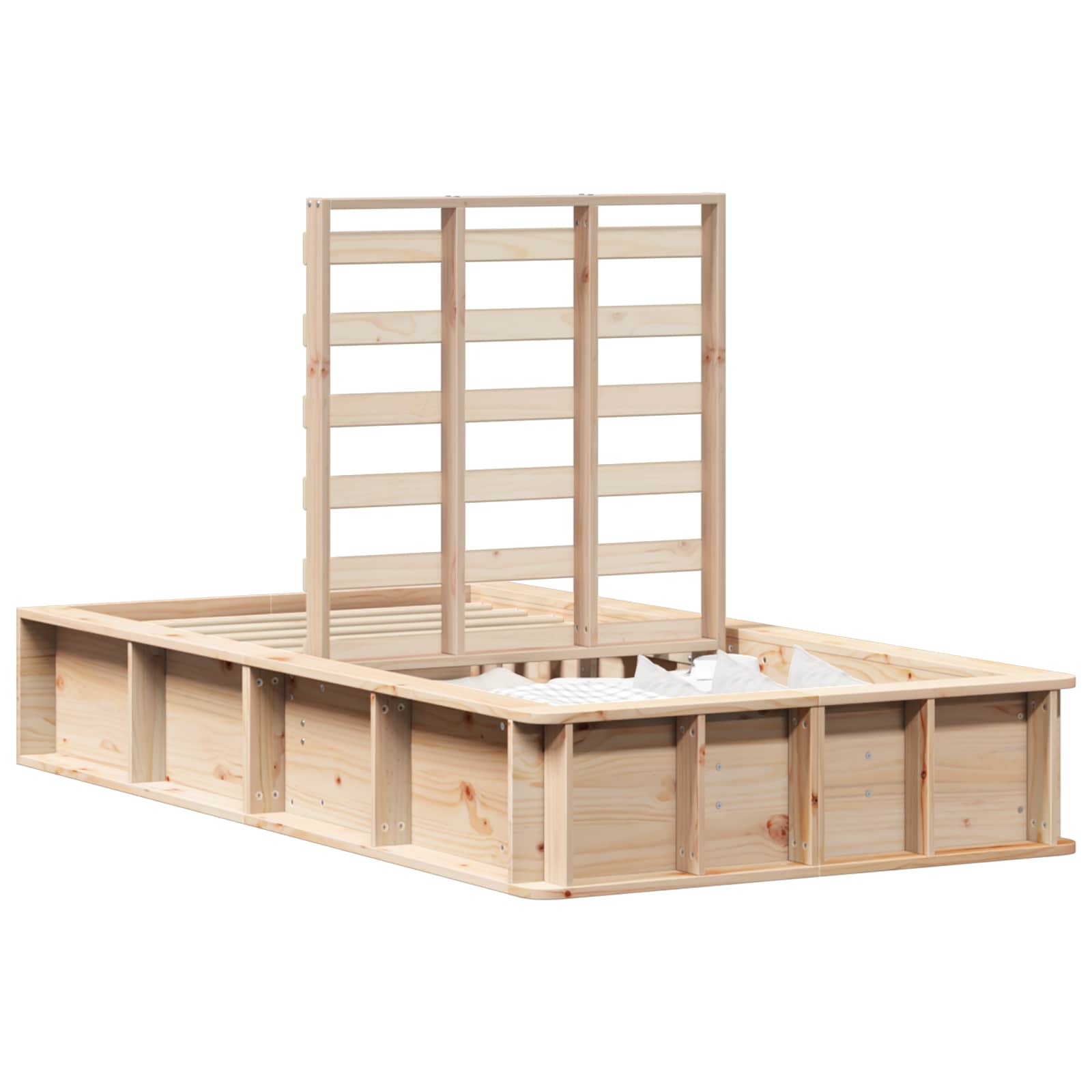 Voodi raam Pruun 90 x 190 cm Tahke mänd 174 Kõik vajalik sinu aeda ja koju! Voodi raam Pruun 90 x 190 cm Tahke mänd - Image 2