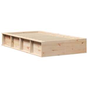Rám postele Hnědá 90 x 190 cm Masivní borové dřevo - obrázek 7
