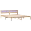 vidaXL Voodi raam peaga Pruun 200 x 200 cm Tahke m&auml;nd