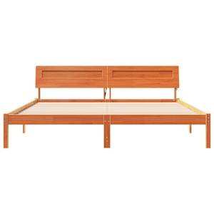 Rám postele s čelo Hnědá 200 x 200 cm Masivní borové dřevo - obrázek 5
