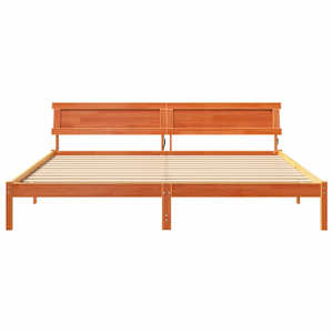 Rám postele Voskově hnědá 200 x 200 cm Masivní borové dřevo - obrázek 5