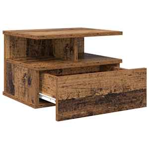 Závěsný noční stolek Nástěnný 2 pcs Staré dřevo 40 x 31 x 28 cm - obrázek 5