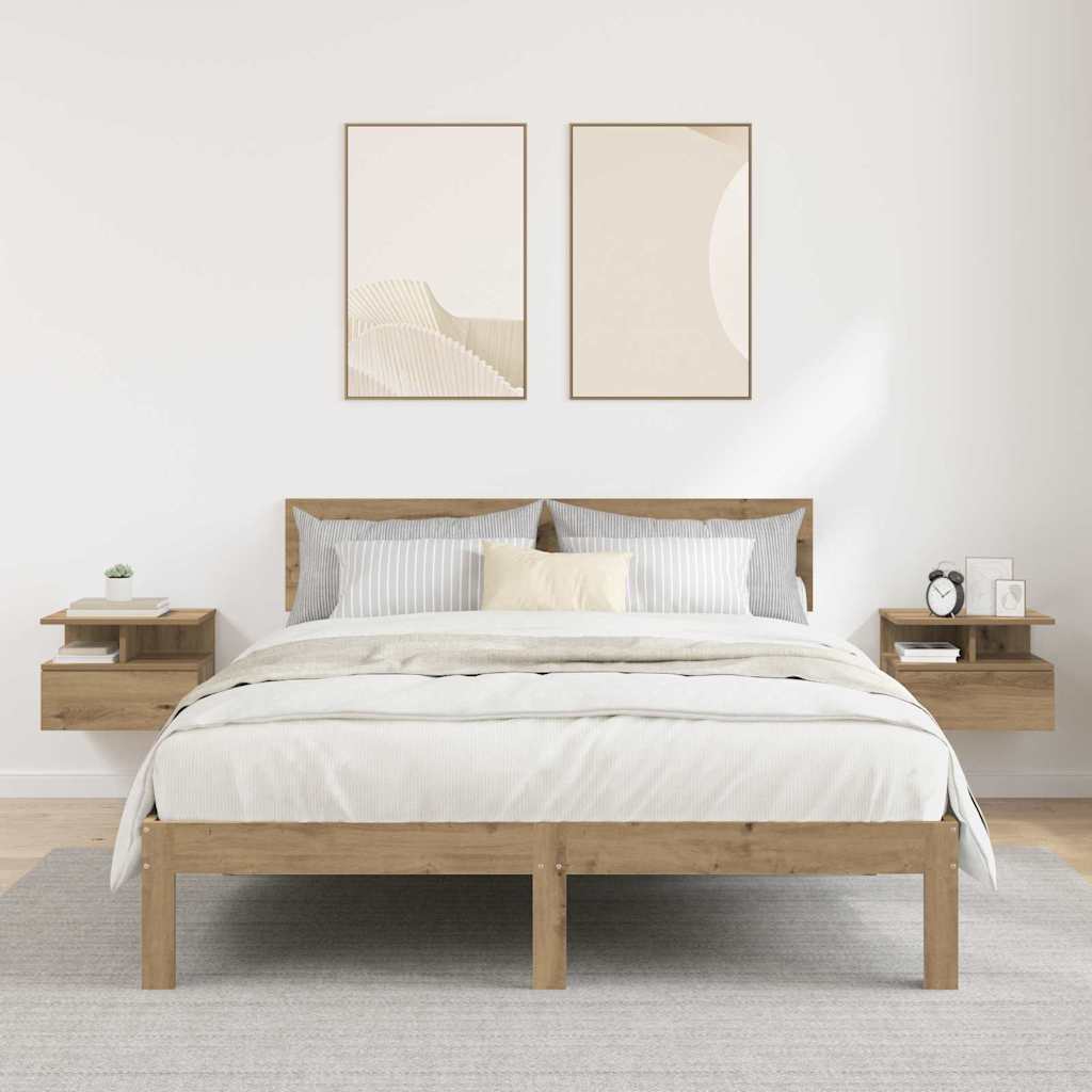 Нощни шкафчета 2 бр Дъб 40x31x27 см Инженерна дървесина