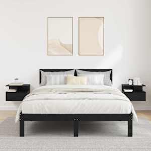 Plavajoča nočna omarica 2 pcs Črna Orehovina 40 x 31 x 28 cm