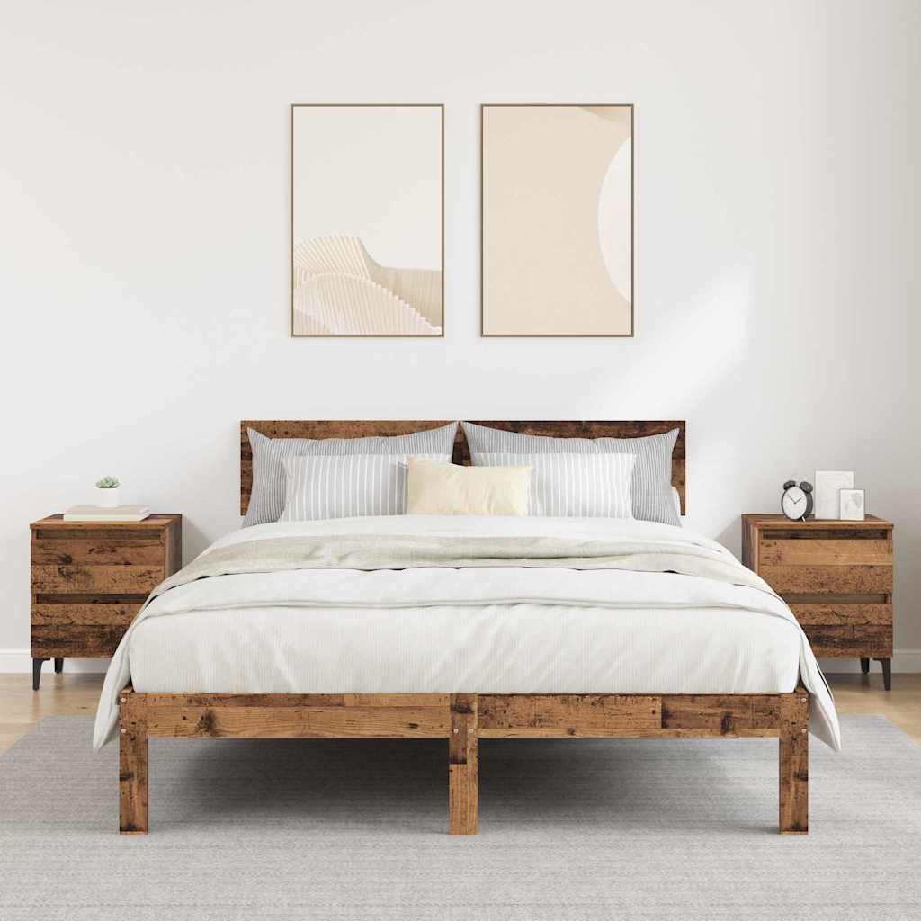 Нощни шкафчета 2 броя старо дърво 40x35x50 см